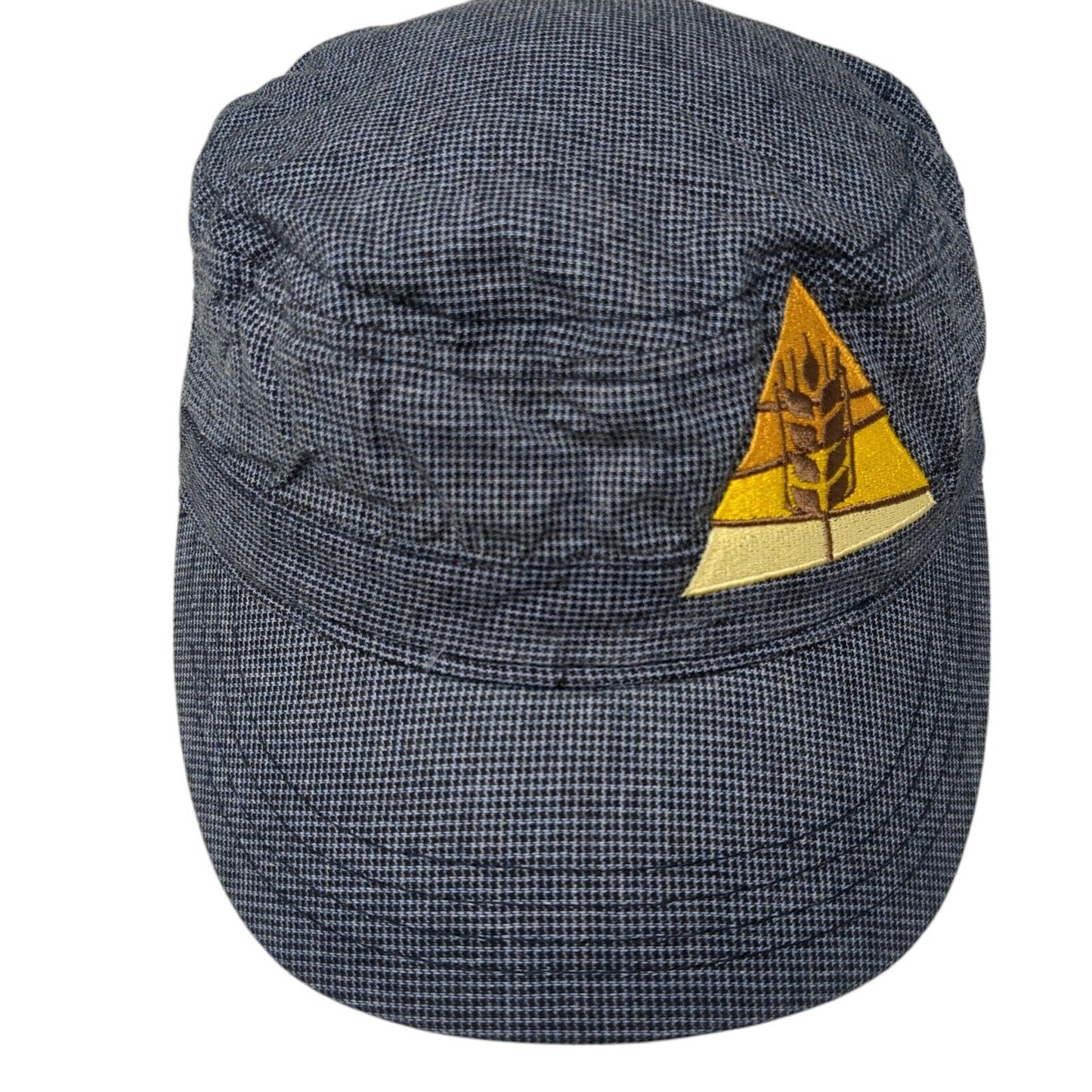 District Strapback Cadet Army Cap Blue One Size Adjustable Embroidered Cotton