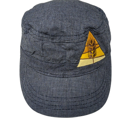 District Strapback Cadet Army Cap Blue One Size Adjustable Embroidered Cotton