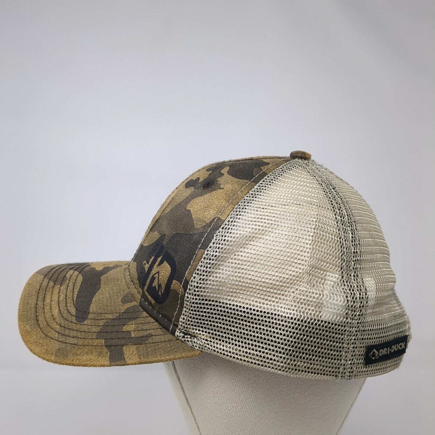 Explore ID Snapback Trucker Hat Camouflage One Size Mesh Back Dri Duck