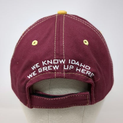 Buck's Athletic Red Baseball Cap One Size Farm Bureau Ins Idaho Strapback Hat