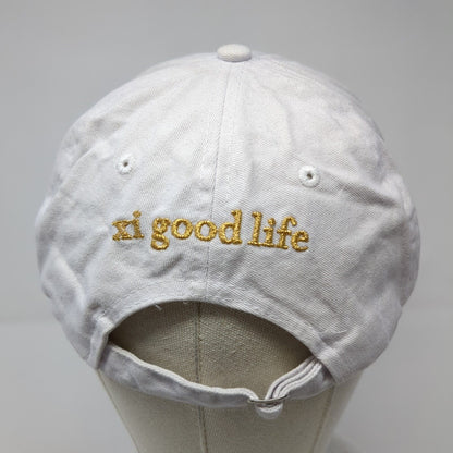 Alpha Xi Delta Good Life Slideback Hat White OS Adjustable Port & Company Cotton