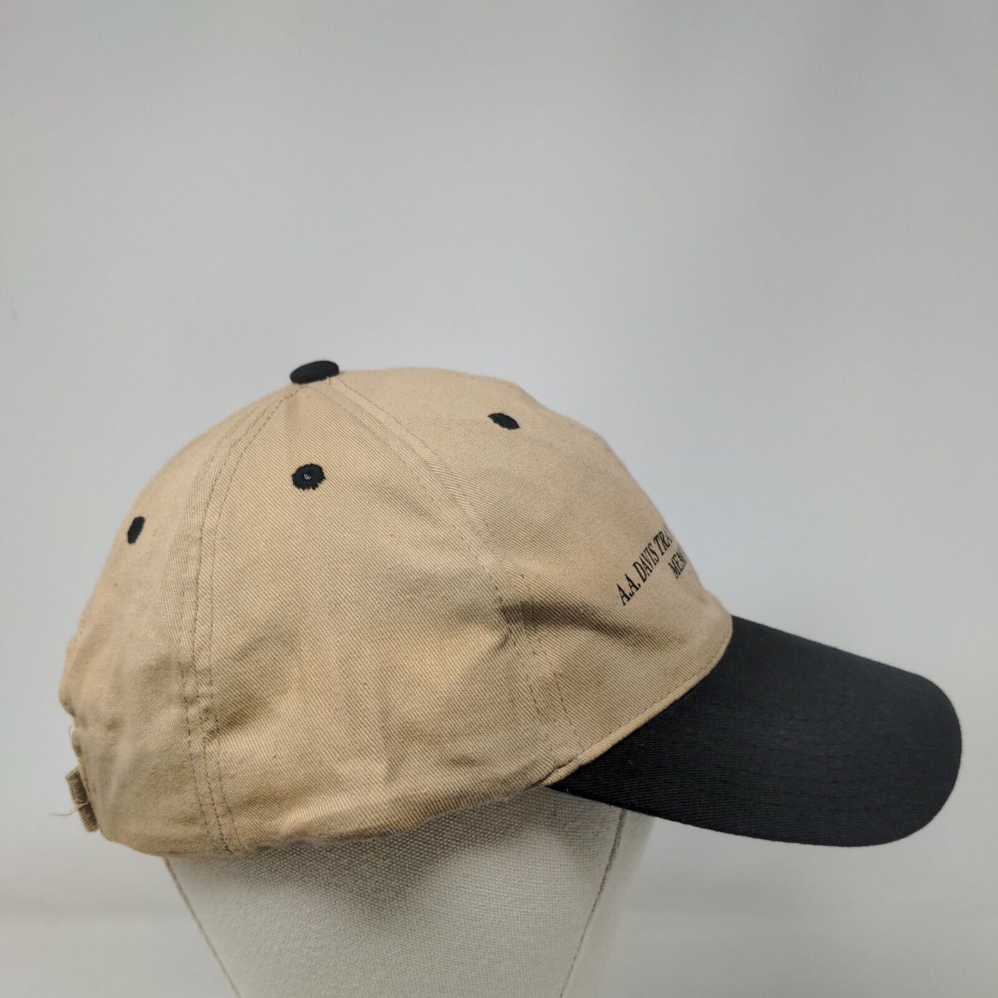 A.A. Davis Transportation LLC Strapback Hat Tan OSFA Colorblock 6 Panel