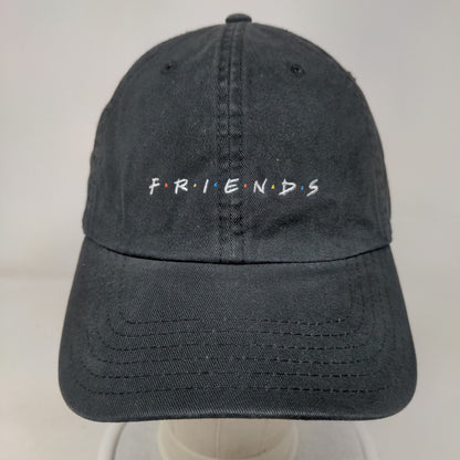 Friends Slideback Hat Black OSFM Embroidered Adjustable 6 Panel