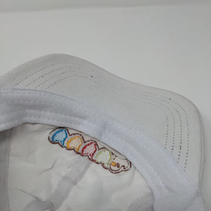 Colorful Heart Slideback Hat White OSFA Adjustable Embroidered 6 Panel