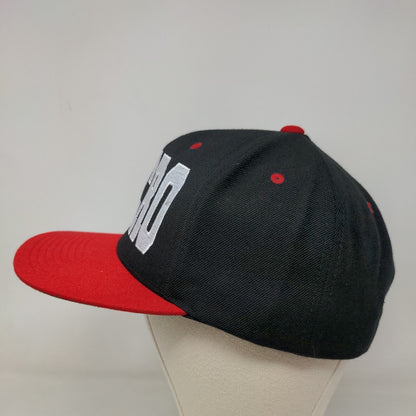 Sport-Tek Men's Snapback Hat Black OSFA Embroidered Micro Big Logo Acrylic Blend