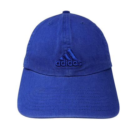 Adidas 3 Stripes Slideback Hat Blue One Size Adjustable Embroidered