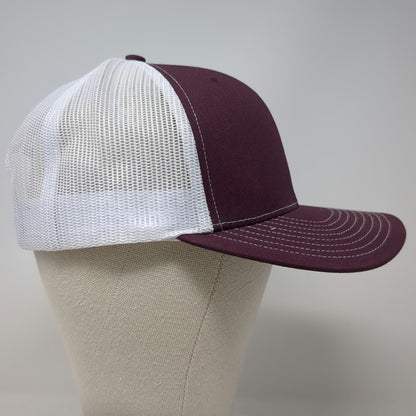 Richardson Trucker Hat Purple OSFM White Mesh Back Snapback Graphic Claw Logo