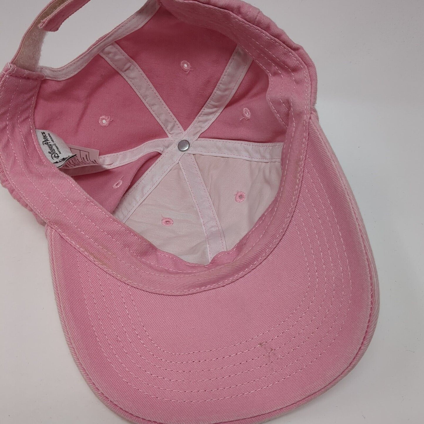 Mickey Mouse Adult Strapback Hat Pink One Size Adjustable Disney Parks Cotton
