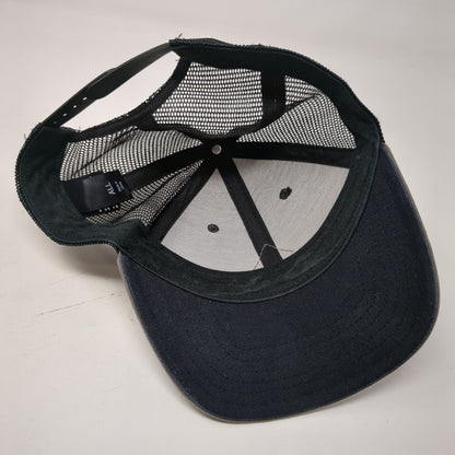 Diamond C Snapback Trucker Hat Gray One Size Adjustable Mesh Back Cotton