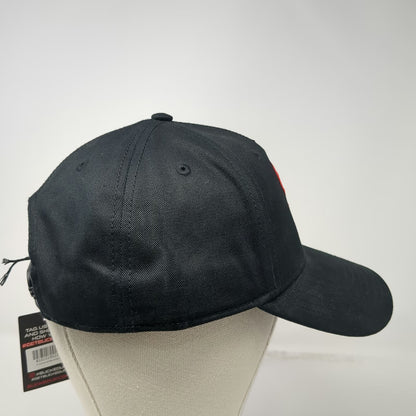 Bucked Up 5 Panel Black One Size Hat Red Deer Buck Logo Snapback Embroidered Gym
