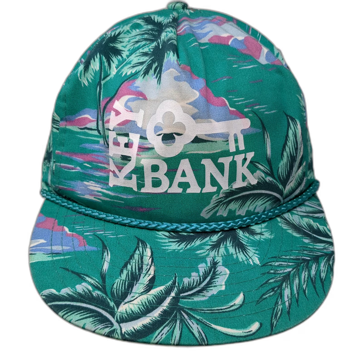Coolflex KeyBank 5 Panel Green One Size Tropical Palm Tree Rope Snapback Hat
