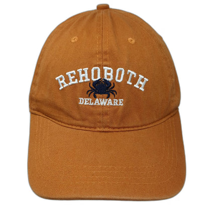 new vibe Baseball Cap Brown One Size Strapback Rehoboth Delaware Crab Hat Cotton