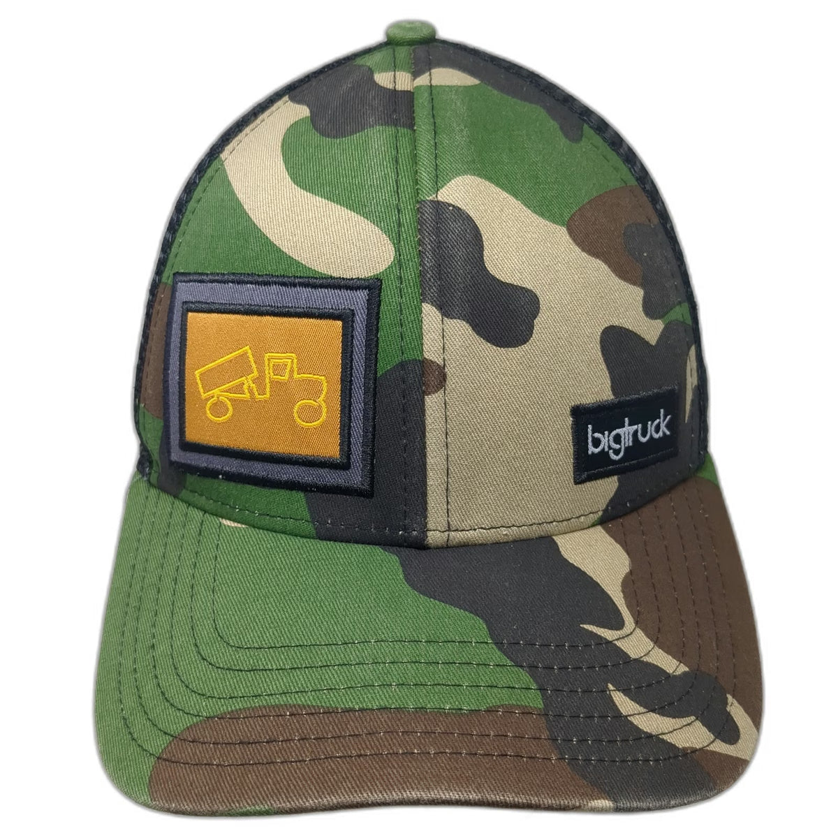 bigtruck Trucker Hat Green One Size Camo Mesh Snapback Dump Truck Construction