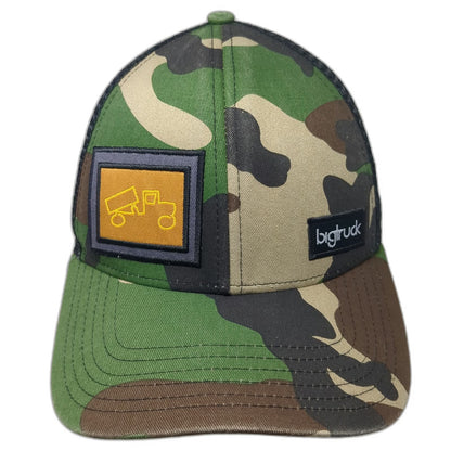 bigtruck Trucker Hat Green One Size Camo Mesh Snapback Dump Truck Construction
