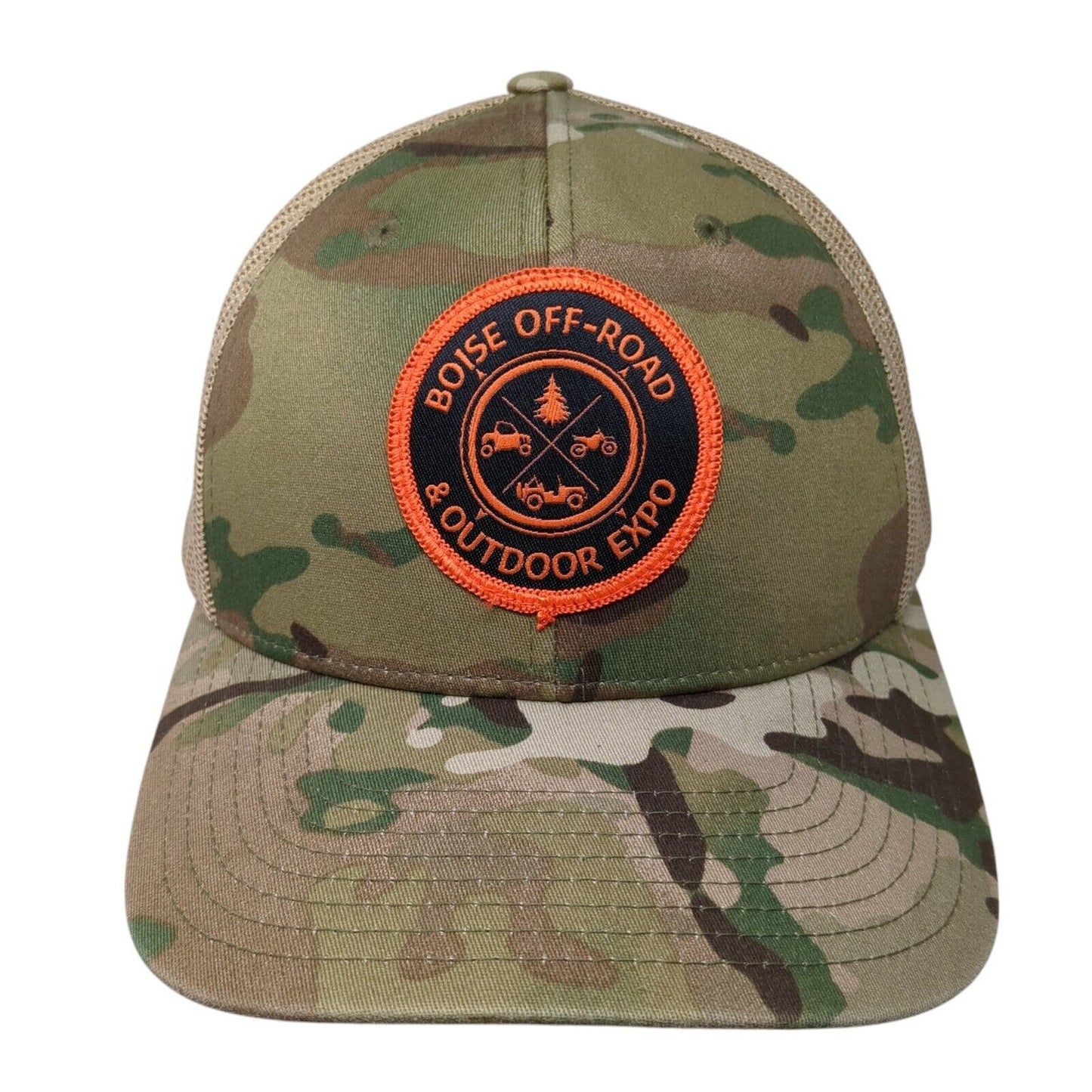 Boise Off-Road & Outdoor Expo Snapback Trucker Hat Camo One Size Mesh Back