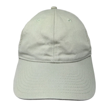 H&M Slideback Hat Green One Size Adjustable Vented Holes Cotton Blank