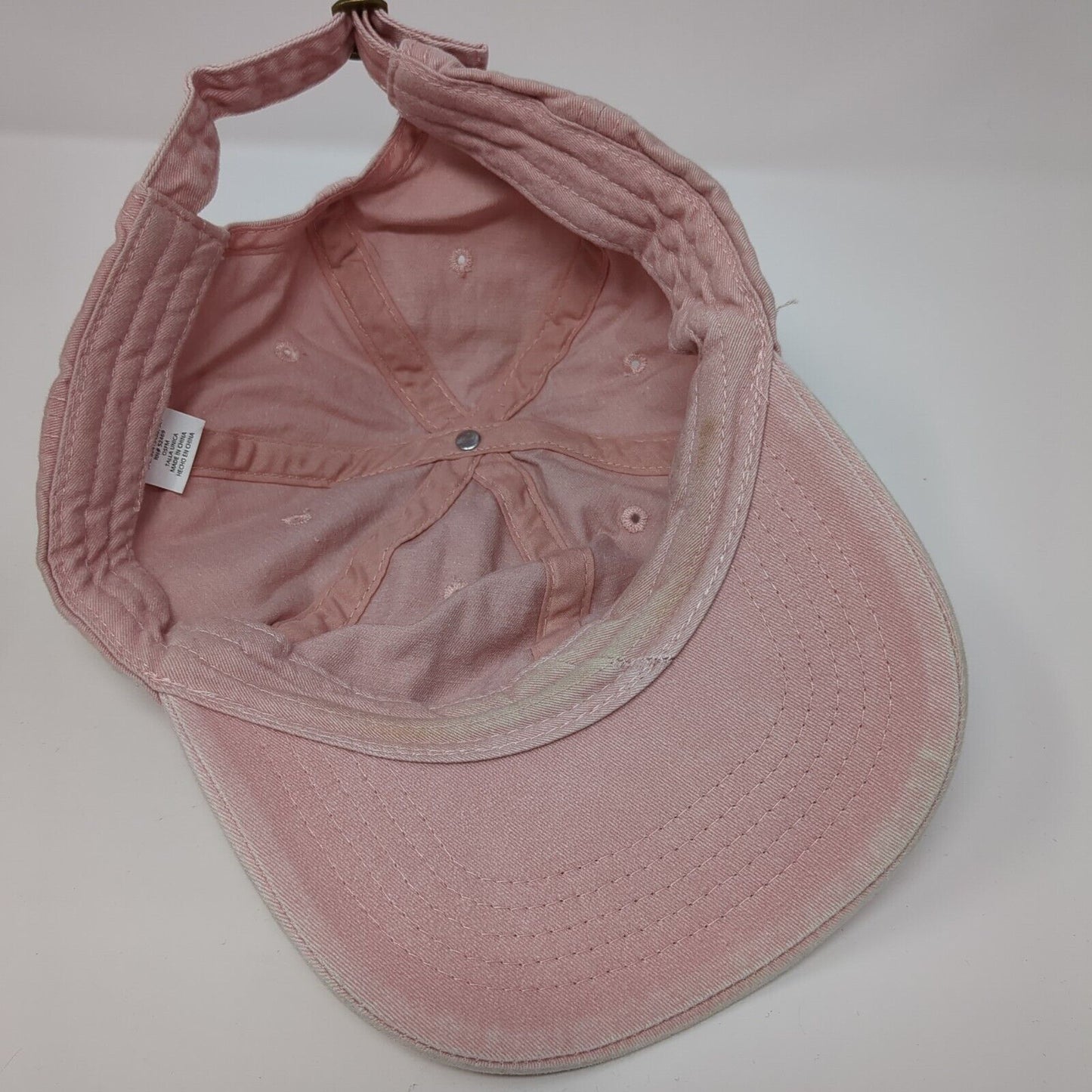 Unbranded Slideback Hat Pink One Size Solid Adjustable Blank 6 Panel
