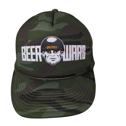 Beer Wars IPA Fest Rope Trucker Hat Camo One Size Mesh Back Cobra