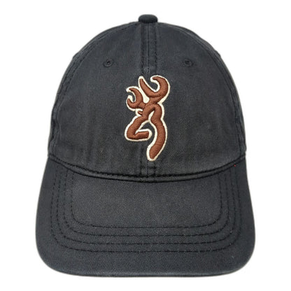 Browning Baseball Cap Black Brown White One Size Strapback Buckmark Logo Hat