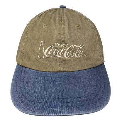 Enjoy Coca-Cola Slideback Hat Multi One Size Colorblock Leather Strap
