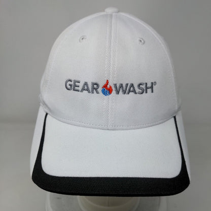 Gear Wash Strapback Hat White One Size Embroidered 6 Panel Sport-Tek
