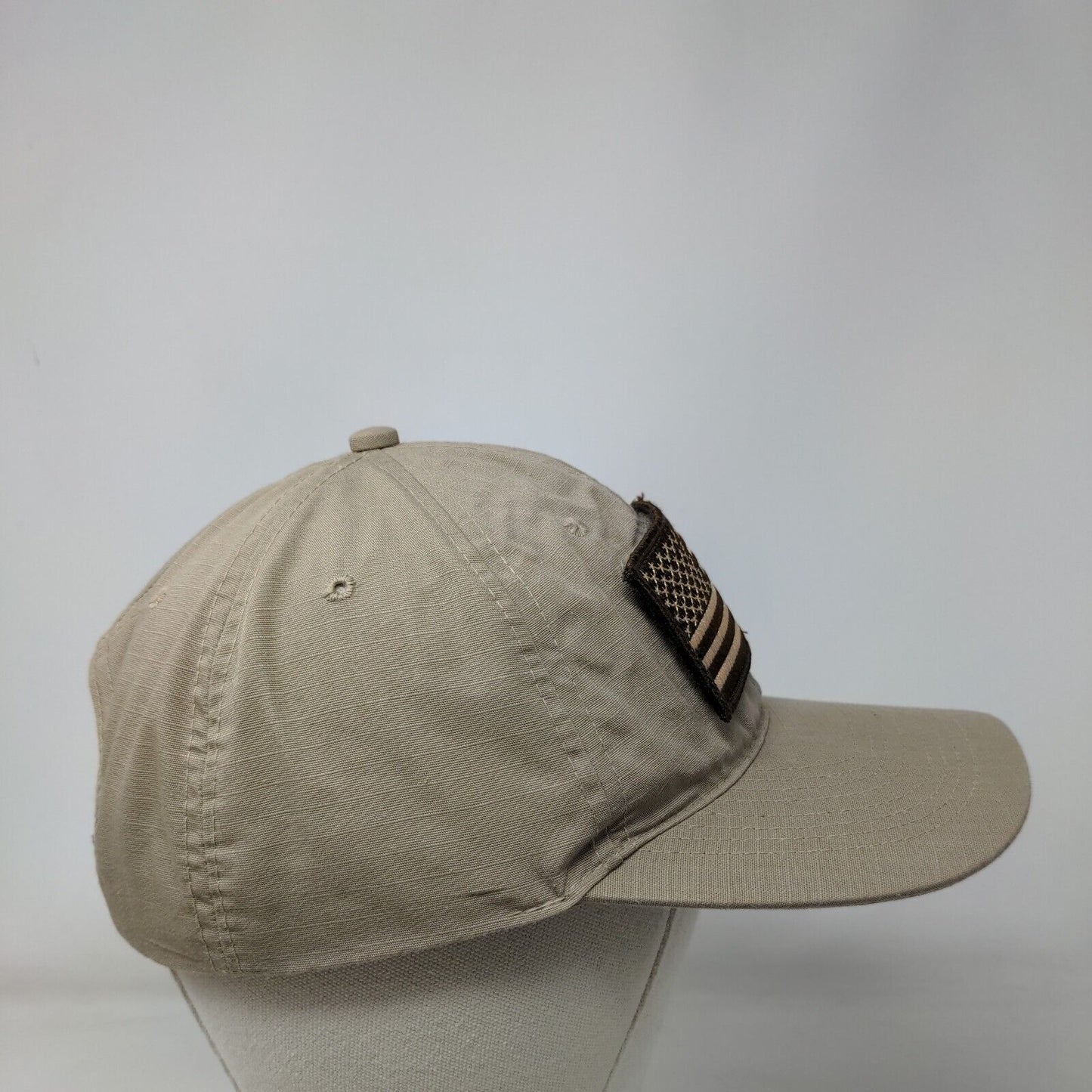 American Flag Lopez Strapback Hat Tan One Size Adjustable Patriotic Propper