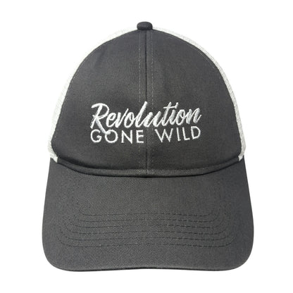 Revolution Gone Wild Snapback Trucker Hat Gray One Size Mesh Back