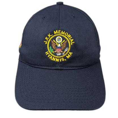 Snapback Blue One Size JFK Memorial Hyannis MA American Flag Made in USA Hat