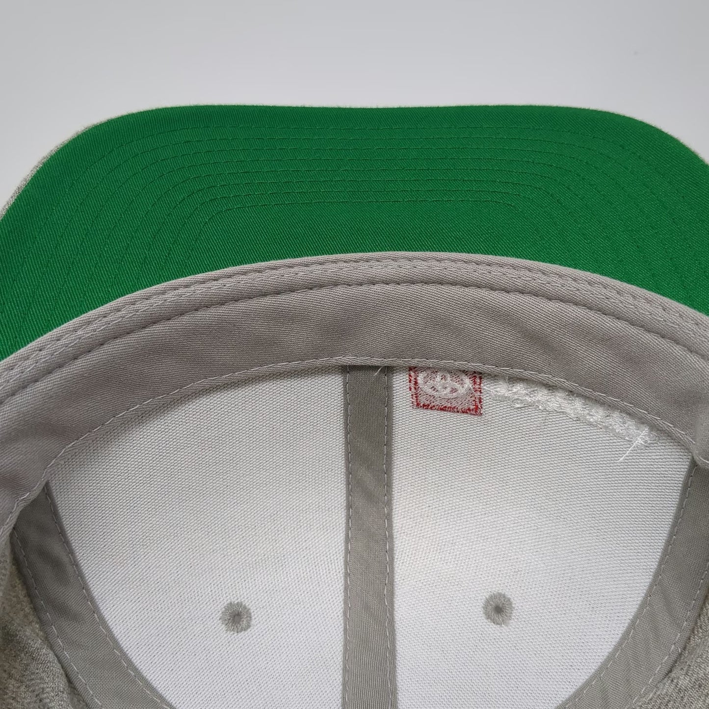 Yupoong Snapback Hat Gray One Size Toyota Logo Green Underbrim Flat Brim Wool