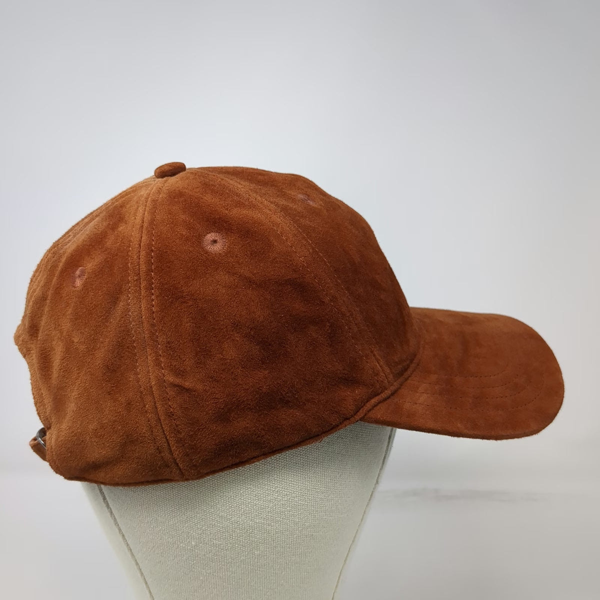 Banana Republic Baseball Cap Brown One Size Suede Goat Leather Adjustable Hat