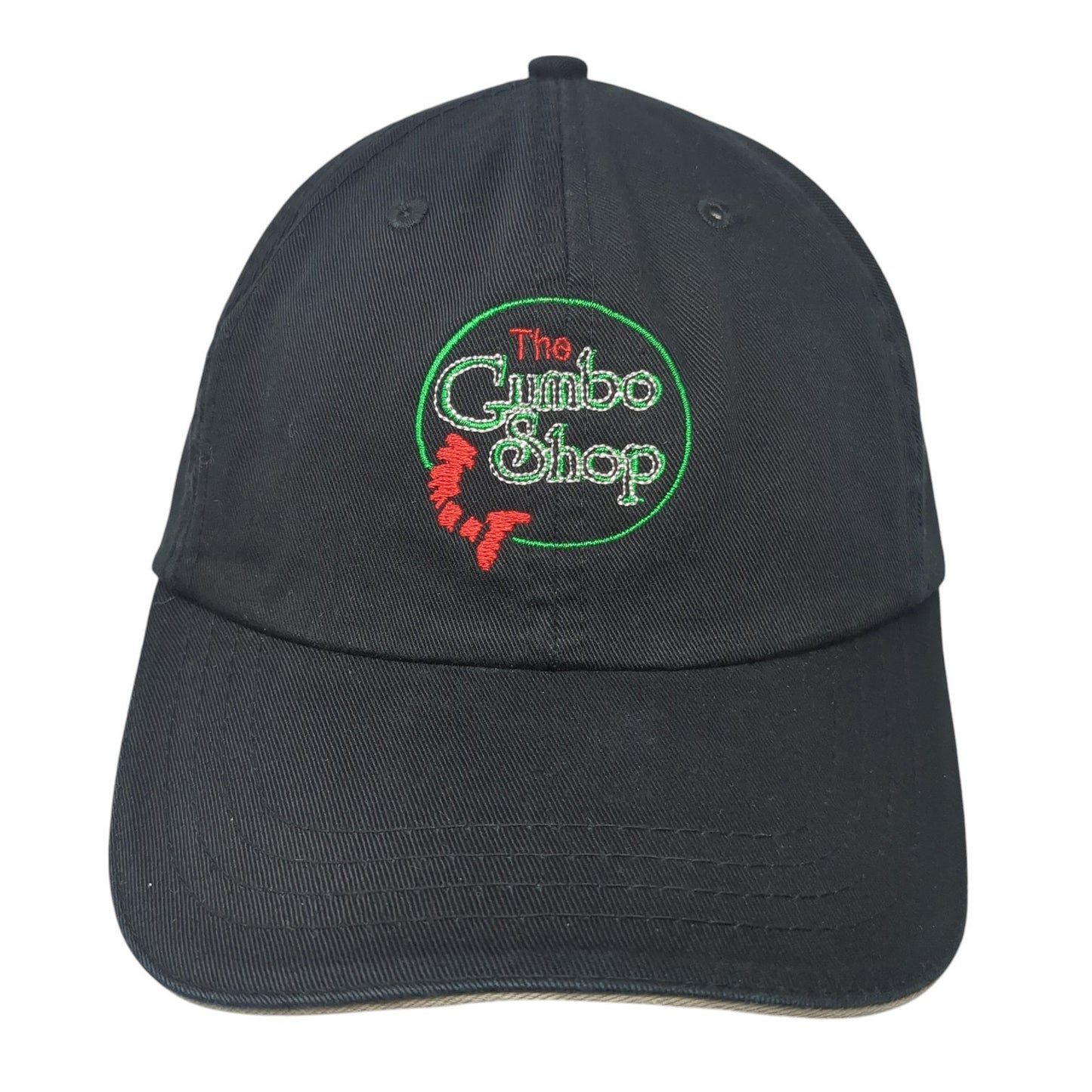 The Gumbo Shop Slideback Hat Black One Size Adjustable Embroidered