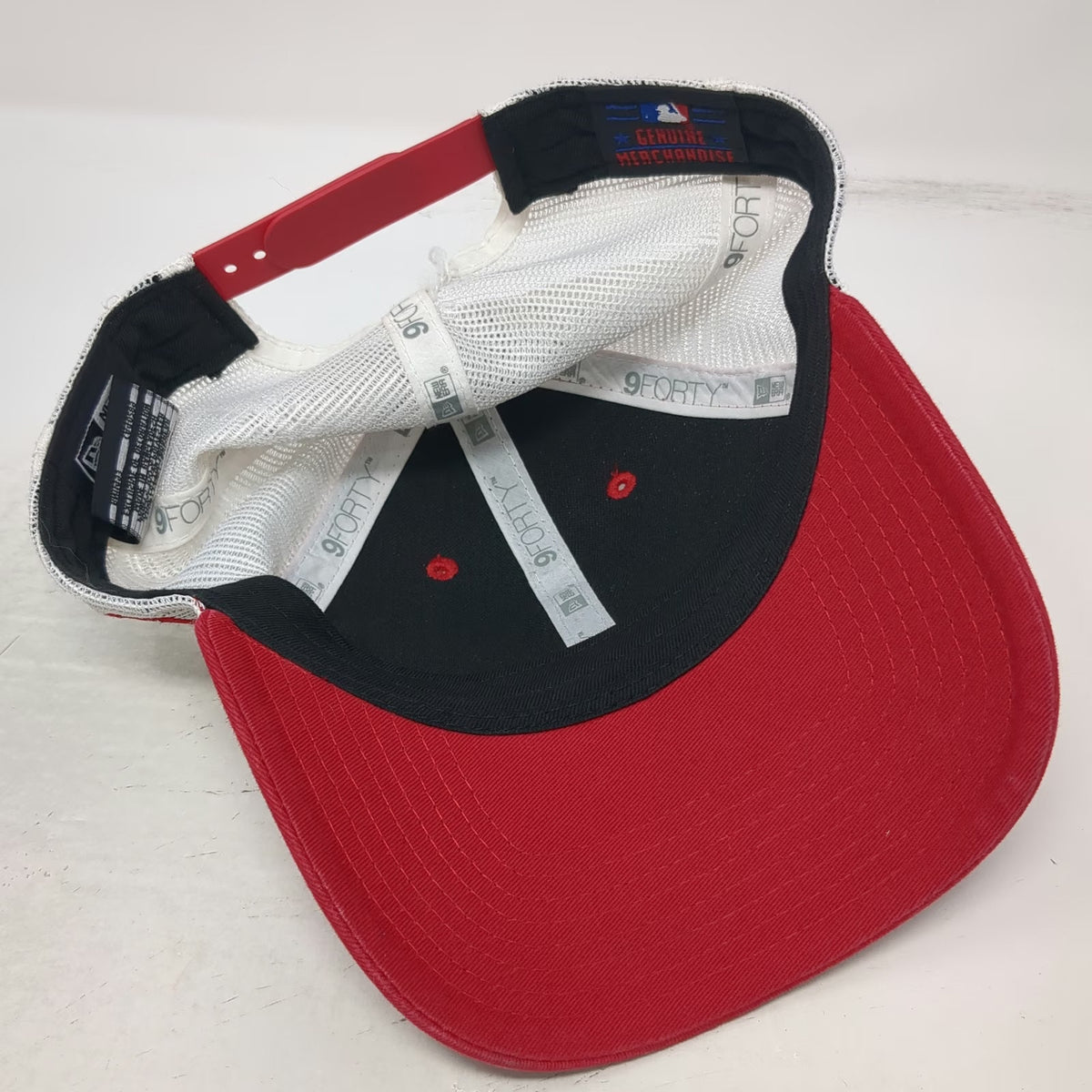 New Era MLB Los Angeles Angels Red Trucker Hat One Size Snapback Mesh 9FORTY