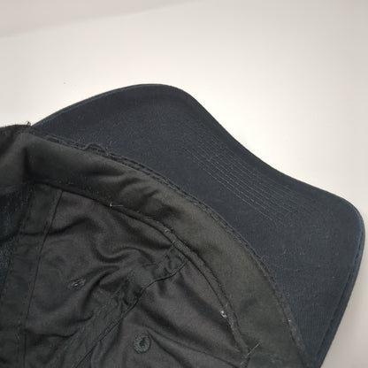 Team Deeper Strapback Hat Black Graphic Spell Out Logo 100% Cotton Adjustable