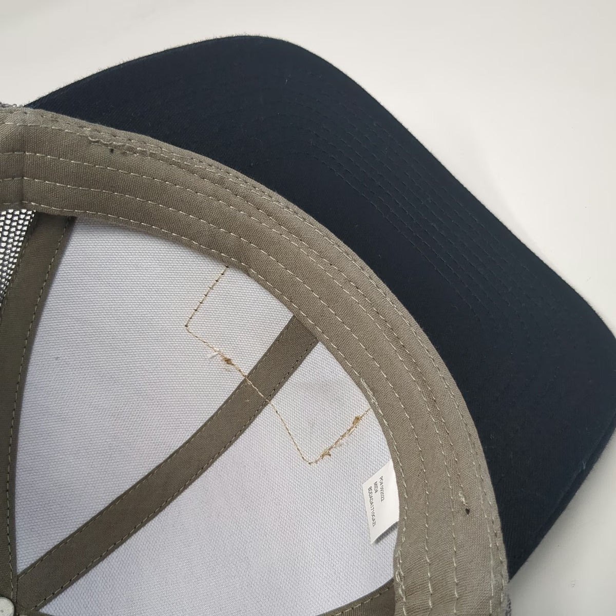 Pacific Headwear Trucker Hat Black One Size Snapback Mesh Leather Patch Logo