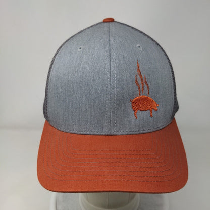 Richardson Snapback Trucker Hat Multicolor One Size Embroidered Mesh Back