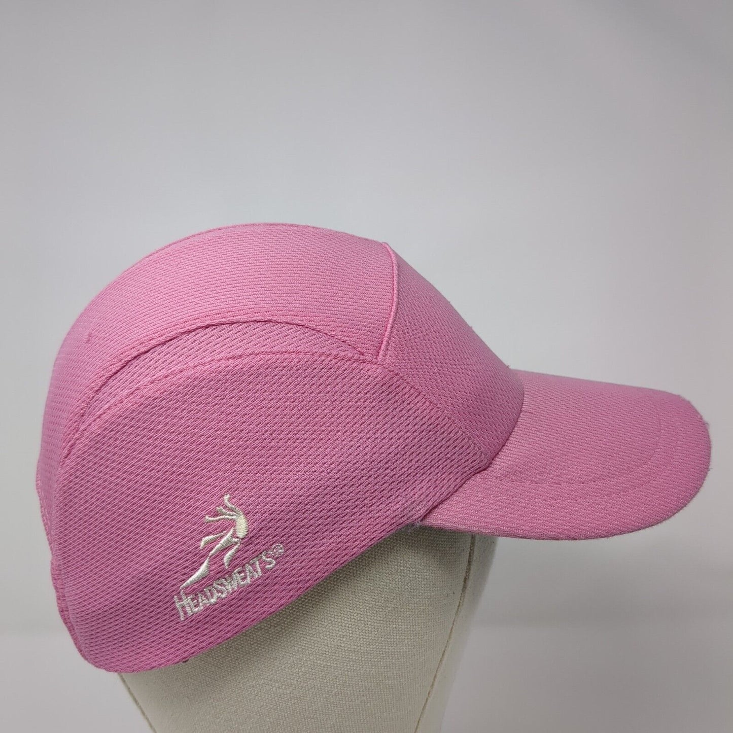 Headsweats 5 Panel Cap Pink One Size Adjustable Embroidered Breathable Blank