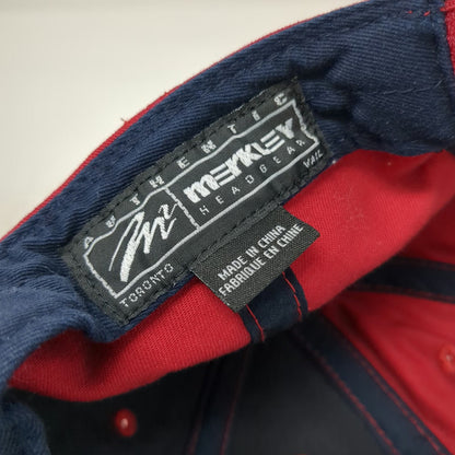 The Merkley Headgear Stratton VT Ski Resort Hat Baseball Cap Red Blue One Size