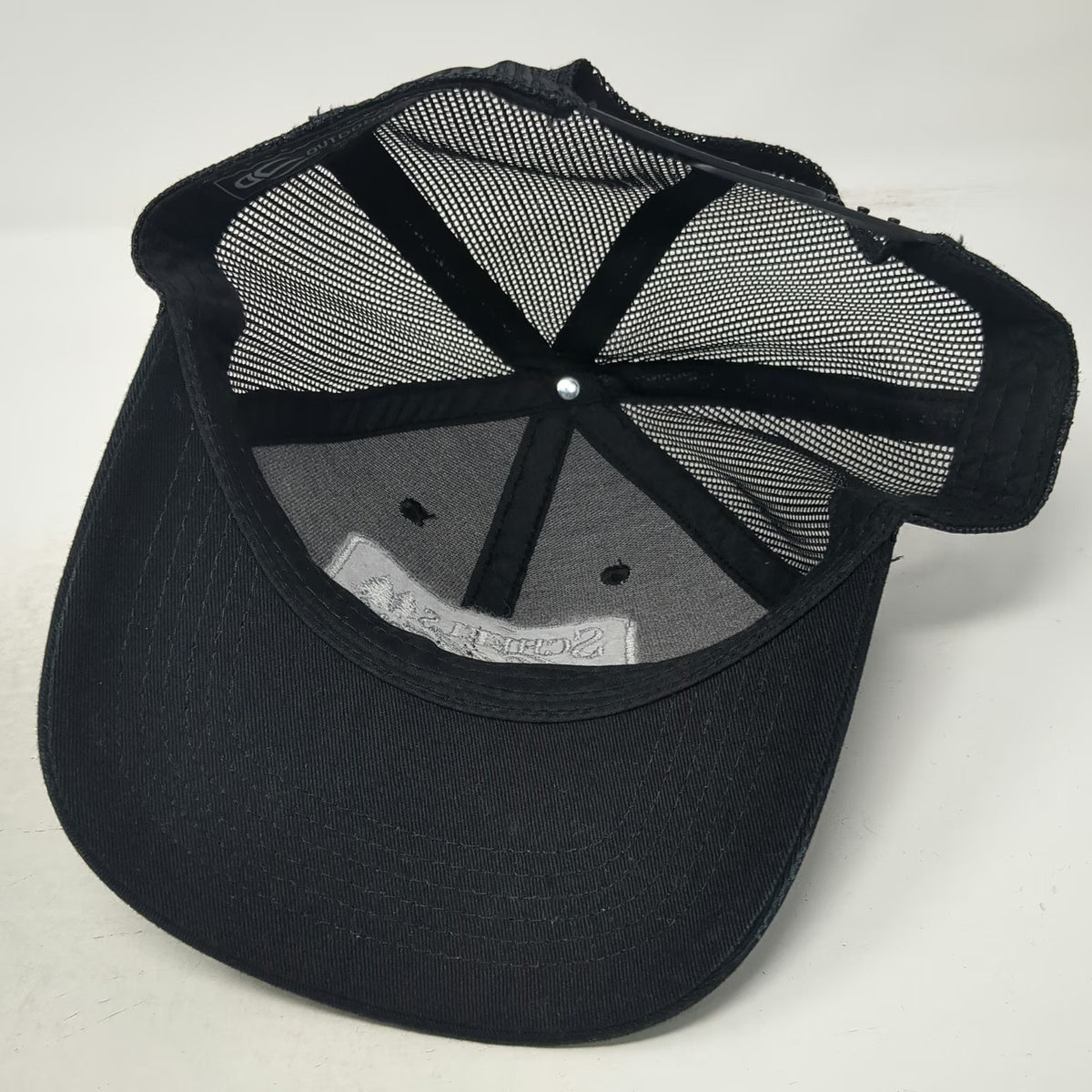Outdoor Cap Trucker Hat Black One Size Snapback Mesh Scheels Outfitters Patch