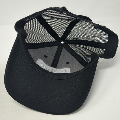 Outdoor Cap Trucker Hat Black One Size Snapback Mesh Scheels Outfitters Patch