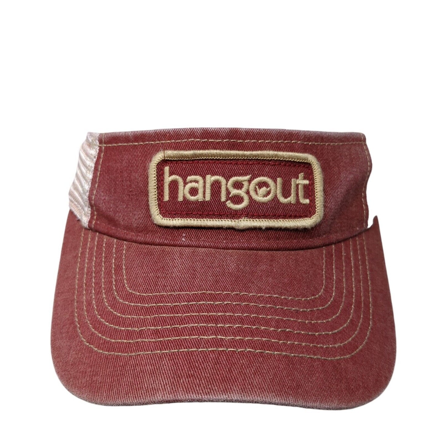 Hangout Snapback Sun Visor Hat Red One Size Adjustable Embroidered Legacy