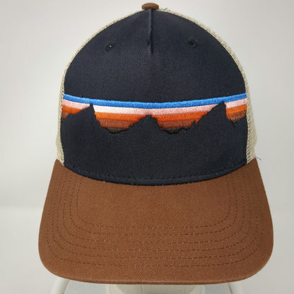 Locale Outdoor Trucker Hat Black Brown One Size Mountain Graphic Mesh Snapback