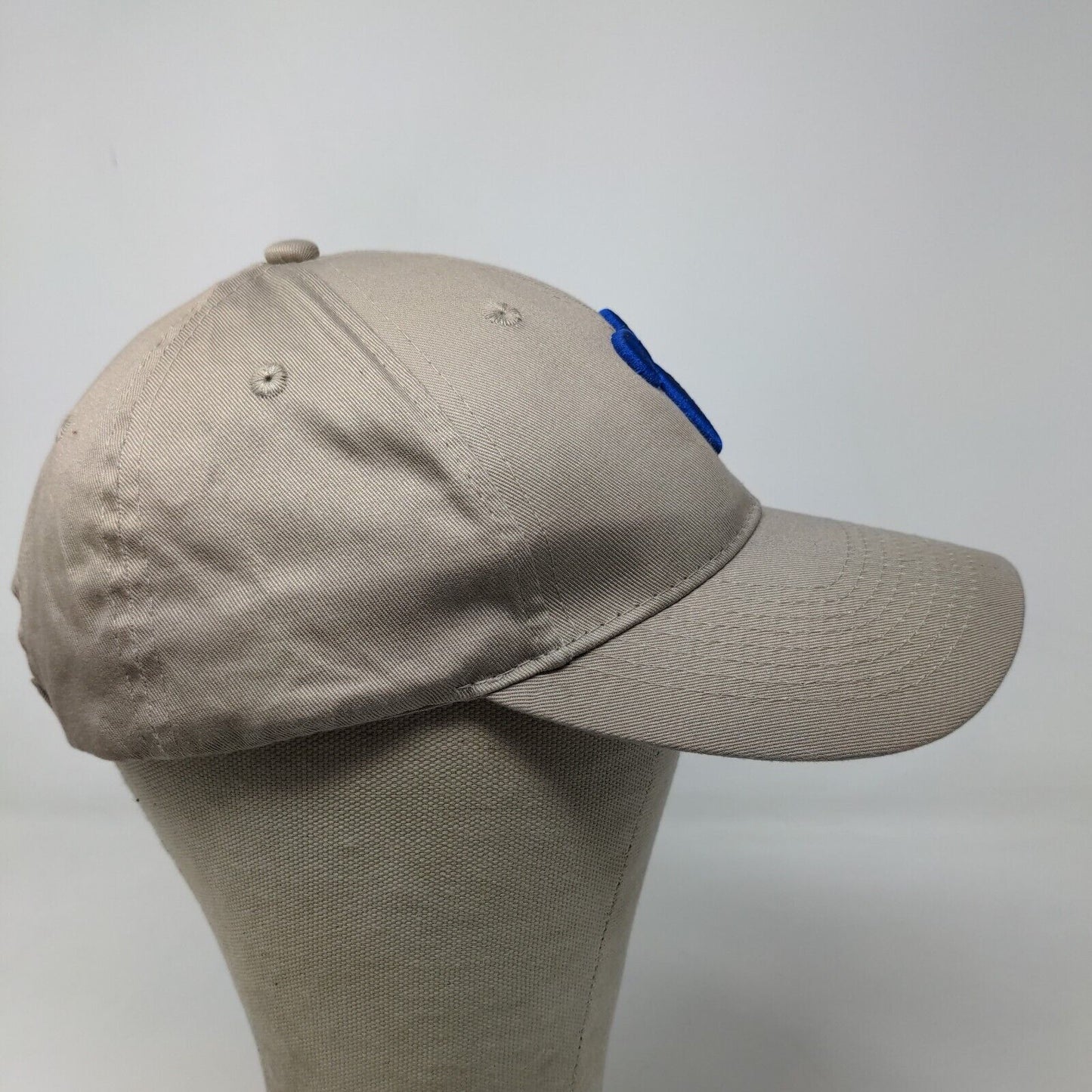 Port & Company Men's Strapback Hat Tan Adjustable Embroidered Logo 100% Cotton