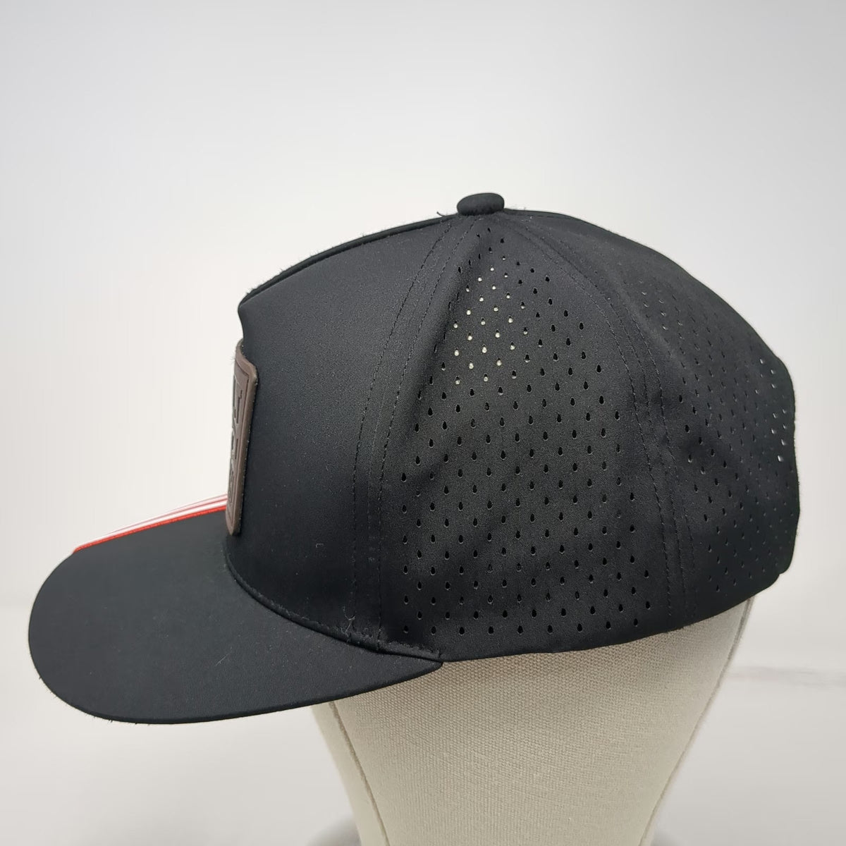 Ford Trucker Hat Black One Size Built Tough American Flag Brim Snapback Patch