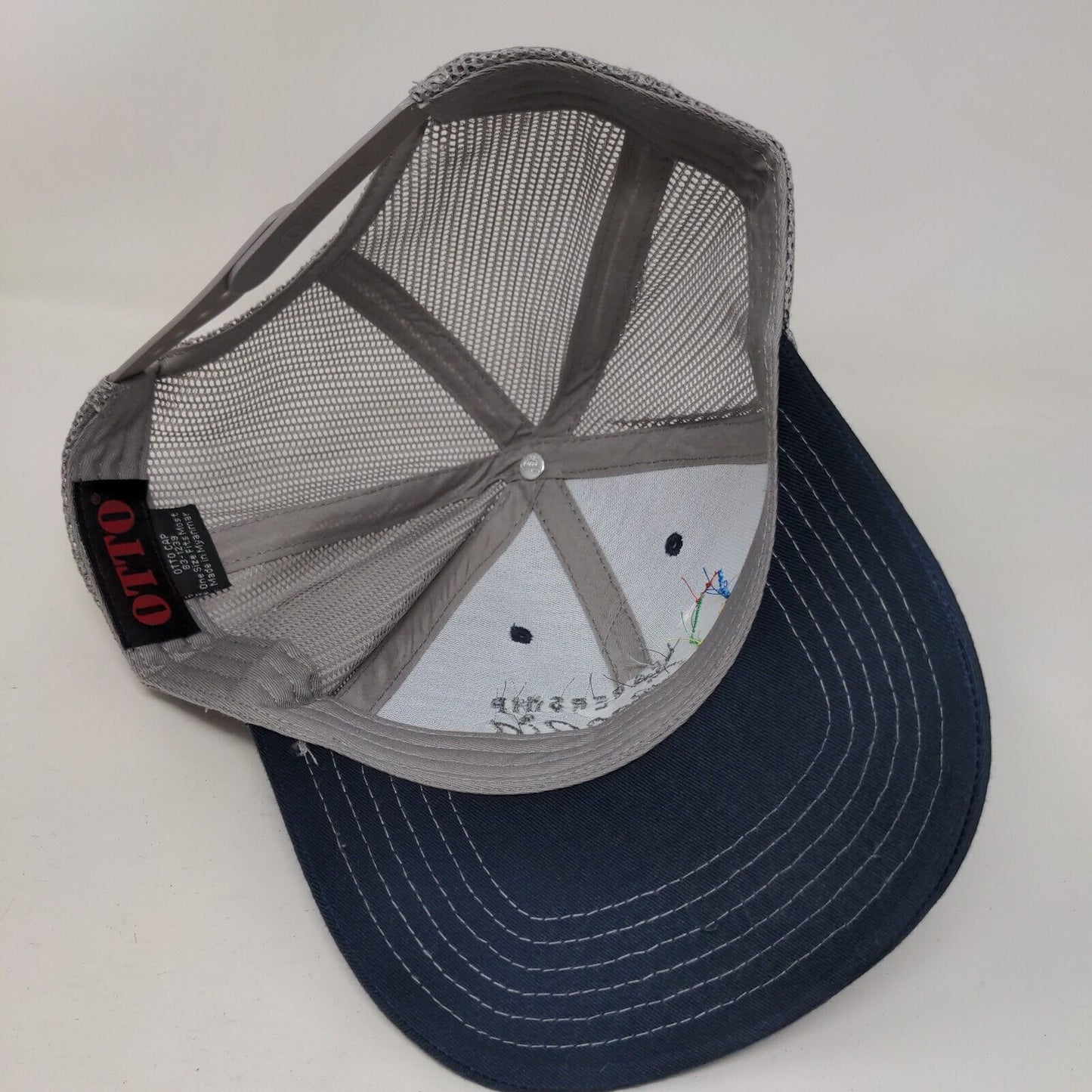 Leadership Georgia Snapback Trucker Hat Blue OSFM Embroidered Mesh Back Otto