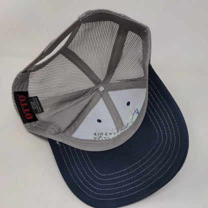 Leadership Georgia Snapback Trucker Hat Blue OSFM Embroidered Mesh Back Otto
