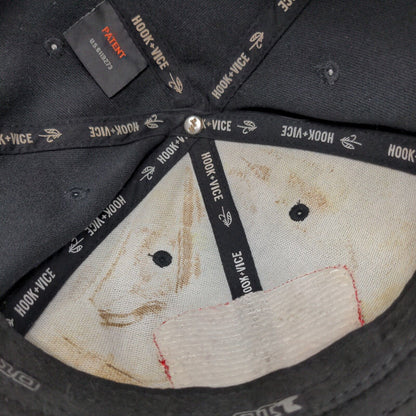 Wild And Free Hook And Vice Fish Strapback Hat Black One Size 6 Panel