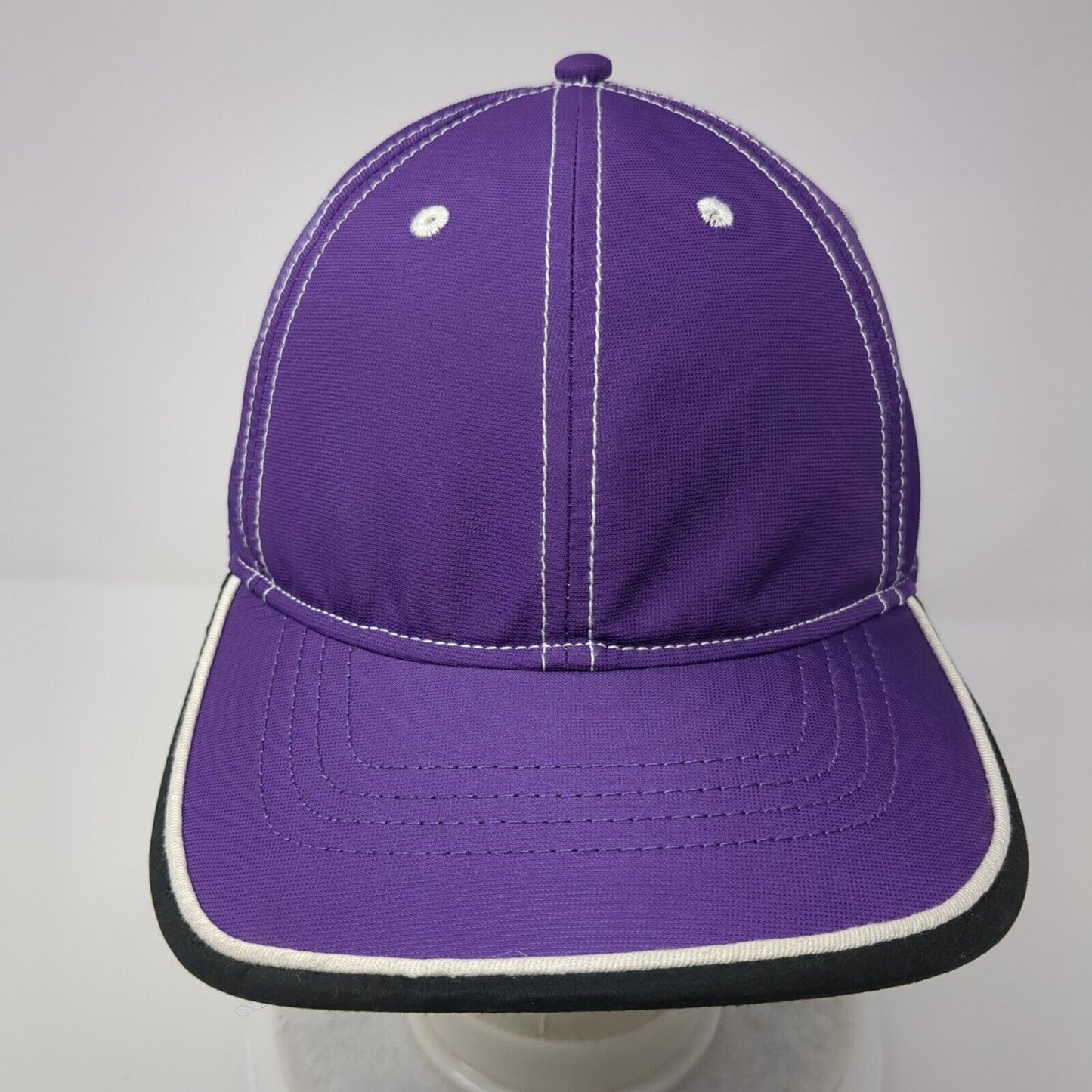 Infinity Headwear Strapback Hat Purple OSFA Adjustable Vented Hole Blank