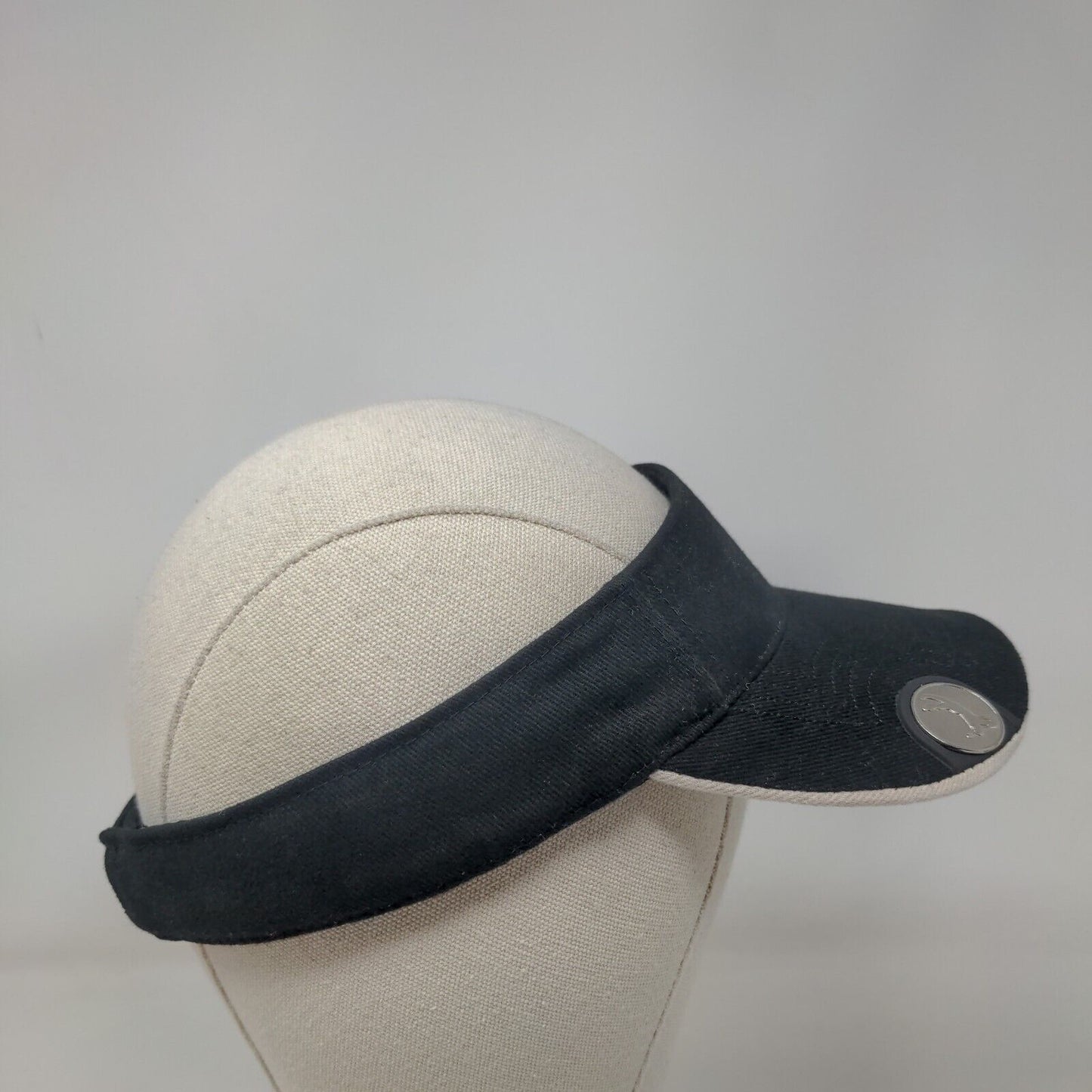 Unbranded Strapback Sun Visor Cap Hat Black OSFA 100% Cotton Adjustable