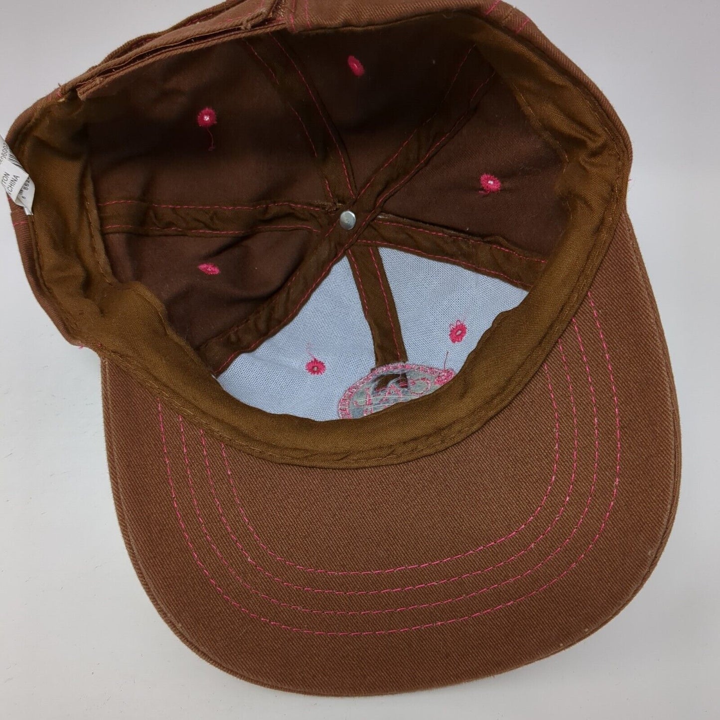 C-A-L Ranch Stores Strapback Hat Brown One Size Adjustable Embroidered Cotton
