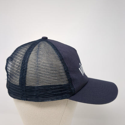 Vidapay Snapback Mesh Back Trucker Hat Blue One Size Solid Hit Wear